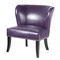 Universal Lighting and Decor Hilton Wingback Faux Leather Accent Chair, Plum